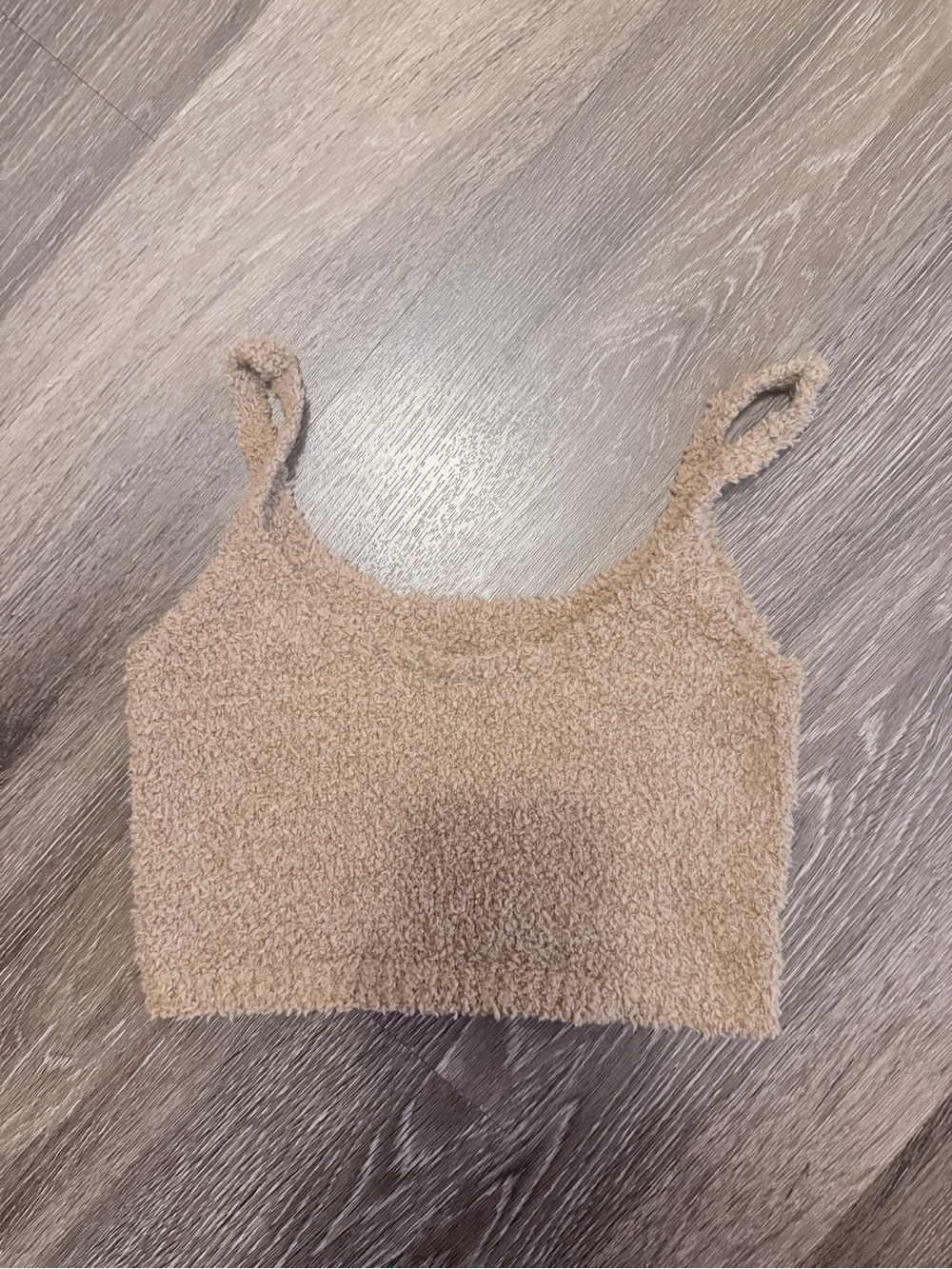 SKIMS Plush Cropped Tank - Taupe